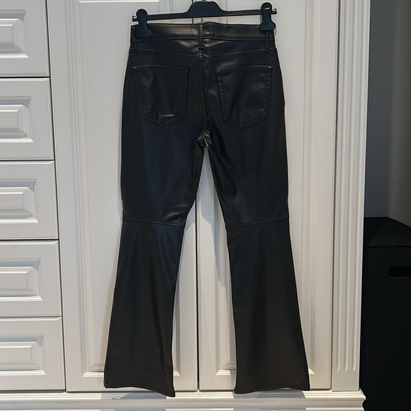 GAP Black Faux Leather Baby Boot Midrise Pant size 4P | 27 - Picture 2 of 6